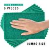 DecorRack 6 X-Large Scouring Pads 9" x 6" Extra Large Dish Pad for Heavy Duty Cleaning, 100% Bigger Than Standard Size (6 Pack) view 2