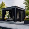NICETOWN Outdoor Mosquito Net for Patio/Porch/Canopy/Gazebo/Balcony, 2 Panels Waterproof Mosquito Netting Outdoor Sheer Curtains Tulle Drapes with DIY Adjustable Length, Black, W59 x L84 inches view 1