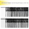 NICETOWN 2 Panels Black Outdoor Mosquito Curtains for Patio Waterproof, Rod Pocket Airy Mesh Net Sheer Curtains Privacy Mosquito Shield with DIY Adjustable Length for Backdrop, W118 x L98 view 4