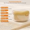 Denture Bath Case Retainer Cleaner Case, Food-Grade Denture Cup with Removable Layers for Soaking Dentures Mouth Guard Case Retainer Holder Night Guard Storage Case False Teeth Container Light Green view 2