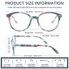 COJWIS Reading Glasses Blue Light Blocking 5 Pack Spring Hinge Fashion Readers for Men and Women Anti Glare Filter Eyeglasses (Mix-4 5C,400) view 2