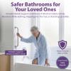 16 Inch Grab Bars for Bathtubs and Showers - Chrome Knurled Bathroom Safety Rail Handle - Non Slip Textured Grip Handicap Grab Bar for Seniors, 250 lbs Weight Support Capacity view 3