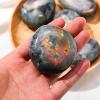 beisup Irregular Natural Labradorite Palm Ston Polished Worry Stones Pebble Healing Crystal Gemstones for Anxiety Gifts for Women Men Energy Balancing Therapy,130g view 4
