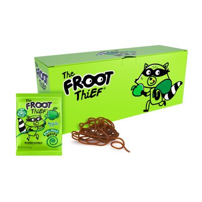 Apple Fruit Snack Whips 24 Pack, FROOT Thief Nut Free, Real Fruit, School Lunch Snacks for Kids, Individual Bags, No Artificial Colors