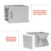 LFCXHTY 10 Pack Square Gift Bags with Tissue Paper Solid Small Silver Gift Bags with Handles for Party Favor Bag (8x8x8 In, Silver) view 3