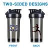Custom Shaker Bottle 18 Oz for Men and Women, Personalized Protein Shaker Bottle with Logo, Text or Picture, Shaker Bottle for Protein Shakes and Pre/Post Workout, Custom Gifts view 2