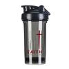 Christian Faith Over 18 Ounce Shaker Bottle Drink Mixer Leak-proof Pre Workout Protein Shakes Meal Replacement Shakes Bottles 500ML/18 Oz Black view 1