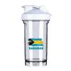 Bahamas Flag 18 Ounce Shaker Bottle Drink Mixer Leak-proof Pre Workout Protein Shakes Meal Replacement Shakes Bottles 500ML/18 Oz White view 1