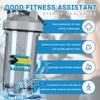 Bahamas Flag 18 Ounce Shaker Bottle Drink Mixer Leak-proof Pre Workout Protein Shakes Meal Replacement Shakes Bottles 500ML/18 Oz Gray&-3&-3 view 2