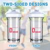 0 Days Without Sarcasm 18 Ounce Shaker Bottle Drink Mixer Leak-proof Pre Workout Protein Shakes Meal Replacement Shakes Bottles 500ML/18 Oz White view 3