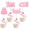 Ercadio 24 Pcs Happy Sweet 16th Birthday Cupcake Toppers Hello Sixteen Happy 16th Cupcake Picks Sweet 16 Cake Decorations for Pink 16th Birthday Anniversary Party Supplies view 1