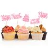 Ercadio 24 Pcs Happy Sweet 16th Birthday Cupcake Toppers Hello Sixteen Happy 16th Cupcake Picks Sweet 16 Cake Decorations for Pink 16th Birthday Anniversary Party Supplies view 4