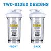 AMOPEIR Customized Shaker Bottle with Scale, Custom Fitness Shake Cup for Protein Mixes, Upload Your Name Logo Photo, Gifts for Husband Dad Brother, White view 2