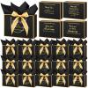 Kolldenn 20 Pack Thank You Gift Bags with Handles Employee Appreciation Gifts Bag for Coworkers, 11x7x3.1 in Large Bags with Bow Ribbon Tissue Paper Appreciation Bag for Medical Assistant(Black) view 1