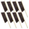 Yuanchu 8 Pieces Hand Broom Brush, Natural Wooden Dust Brush Soft Bristles Dusting Cleaning Brush Long Handle Whisk Broom Brush Air Broom for Cleaning Car Bed Sofa Fireplace Clothes Bench Furniture view 1