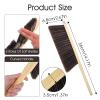 Yuanchu 8 Pieces Hand Broom Brush, Natural Wooden Dust Brush Soft Bristles Dusting Cleaning Brush Long Handle Whisk Broom Brush Air Broom for Cleaning Car Bed Sofa Fireplace Clothes Bench Furniture view 2
