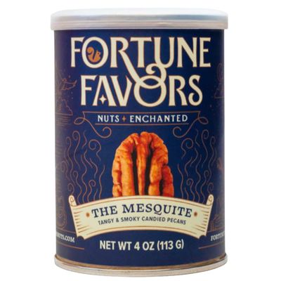Fortune Favors Candied Pecans, Sweet and Salty Snack, Hand Crafted in Small Batches, USA-Grown (4 Ounce, Mesquite)