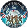 7.5 Inch Edible Cake Topper Ghost Kid Busters Fan Retro Fun Themed Birthday Party Collection of Edible Cake Decorations round view 1
