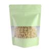 100 Pcs Frosted Window & Matte Colored Aluminum Zipper Seal Pouch Packaging Bags Stand Up Bottom Gusset Food Packaging Bags, Pet Treats (Green, 6.30 inch x 9.06 inch) view 2