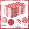 100 Pcs Red Gingham Napkins 3 Ply Red and White Gingham Napkins Disposable Checkered Plaid Beverage Napkins for Summer Pizza BBQ Picnic Baby Shower Birthday Party Supplies Holiday Table Decorations view 3