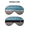 Beach Clear Sea Sand Print Double-Sided Eye Mask,Soft Eye Shade Cover for Travel,Night Sleeping Mask for Men Women view 2
