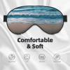 Beach Clear Sea Sand Print Double-Sided Eye Mask,Soft Eye Shade Cover for Travel,Night Sleeping Mask for Men Women view 3