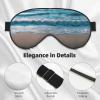 Beach Clear Sea Sand Print Double-Sided Eye Mask,Soft Eye Shade Cover for Travel,Night Sleeping Mask for Men Women view 4