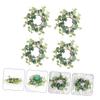 BESTOYARD 16pcs Eucalyptus Candle Rings Wreaths Artificial Greenery Decor for Easter Home Decoration and Easy to Install for Festivals and Gatherings view 4