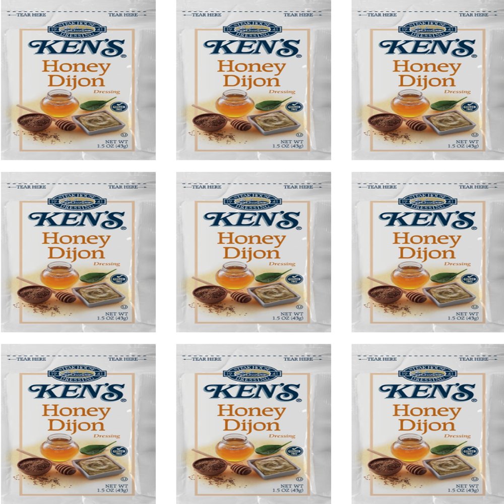 20 Count | Salad Dressing Packets | Individual Single Serve Salad Dressing condiment packets | 1.5 Oz Per Pouch (Honey Dijon Dressing)