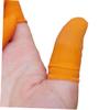 Disposable Latex Finger Cover Anti-Skid Fingertip Protector Thicken Orange for Painting and Nail Art view 4