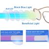 AOOLIA Trendy Oversized Blue Light Blocking Reading Glasses, Stylish Square Anti UV Ray Nerd Eyeglasses, Computer Eye Glasses (Brown, 1, x) view 3