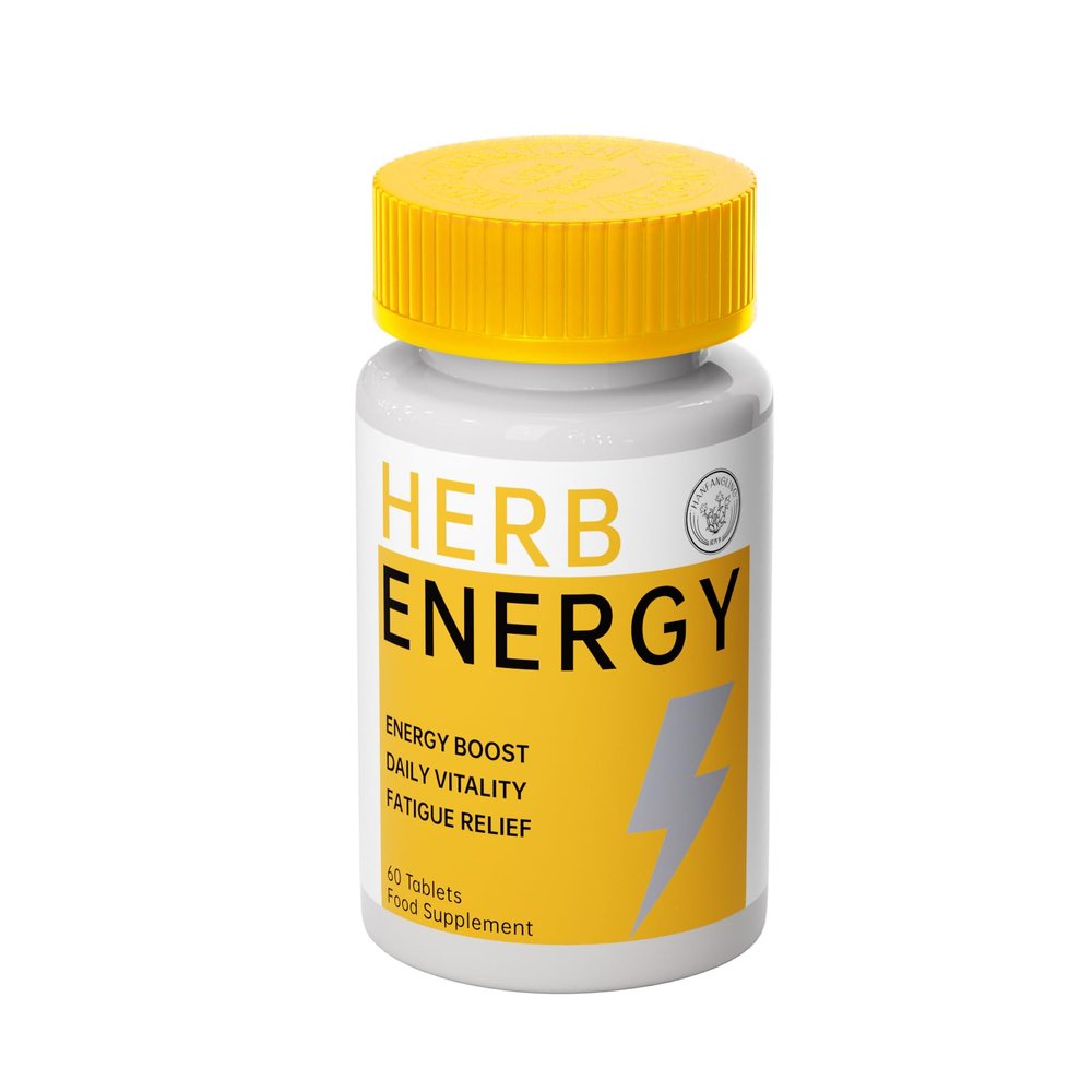 HANFANGLING Natural Energy Supplement 800mg - 60 Heart-Shaped Tablets | Ginseng, Maca, Astragalus for Fatigue Relief & Immunity Support | Vegan, Caffeine-Free, Daily Vitality Booster