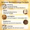 HANFANGLING Natural Energy Supplement 800mg - 60 Heart-Shaped Tablets | Ginseng, Maca, Astragalus for Fatigue Relief & Immunity Support | Vegan, Caffeine-Free, Daily Vitality Booster view 2