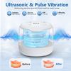 Ultrasonic Retainer Cleaner - Retainer Cleaner Machine for Dentures,250ml Mouth Guard Cleaner, Aligner Cleaner, Braces,Toothbrush Heads Cleaner, 2 Modes Dental Cleaning Pod view 4