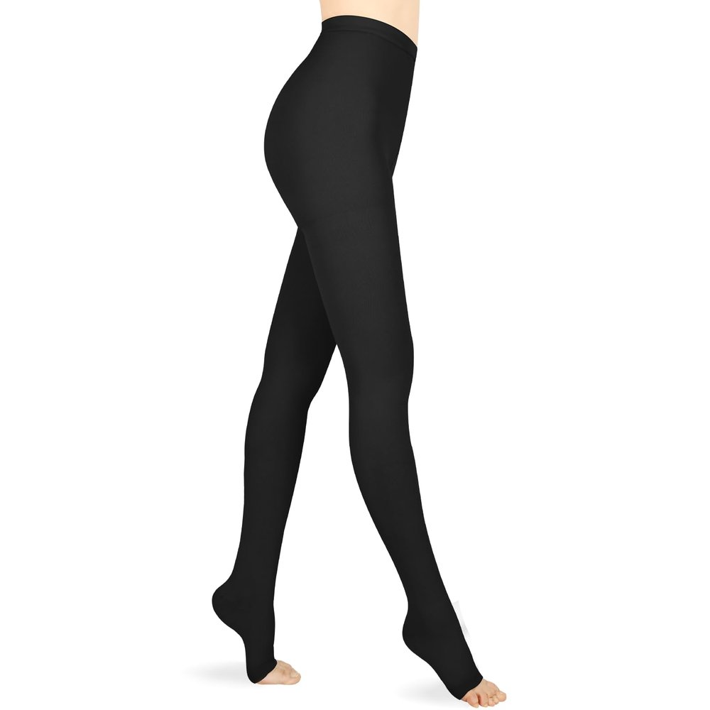 15-20 mmHg Compression Pantyhose for Women, Medical Compression Stockings, Open Toe Compression Leggings,Waist High Compression Tights for Edema, Varicose Veins, Swelling, Pregnant,Nurses, Athletes