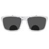 bullabulling Sports Transition Readers Sunglasses Wrap Around Readers Photochromic Bifocal Reading Glasses For Men (white+black spot, 1.0, x) view 2