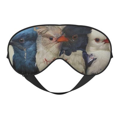 Four Birds Printed Sleep Mask for Women Men Light Blocking Eye Mask Soft Breathable Eye Cover