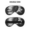 Sunflower Black Grey Printed Sleep Mask for Women Men Light Blocking Eye Mask Soft Breathable Eye Cover view 2