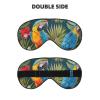 Tropical Plants and Parrots Printed Sleep Mask for Women Men Light Blocking Eye Mask Soft Breathable Eye Cover view 2
