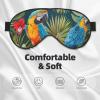 Tropical Plants and Parrots Printed Sleep Mask for Women Men Light Blocking Eye Mask Soft Breathable Eye Cover view 3