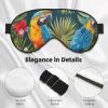 Tropical Plants and Parrots Printed Sleep Mask for Women Men Light Blocking Eye Mask Soft Breathable Eye Cover view 4