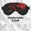 Red Rose Black Background Printed Sleep Mask for Women Men Light Blocking Eye Mask Soft Breathable Eye Cover view 3