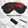 Red Rose Black Background Printed Sleep Mask for Women Men Light Blocking Eye Mask Soft Breathable Eye Cover view 4