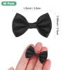 M METERXITY 60-Pack 1.5 Inch Mini Ribbon Bows|Premium Polyester Craft Bows for Gift Wrapping, Wedding Favors, DIY Hair Accessories, Christmas & Party Decoration [Black] view 3