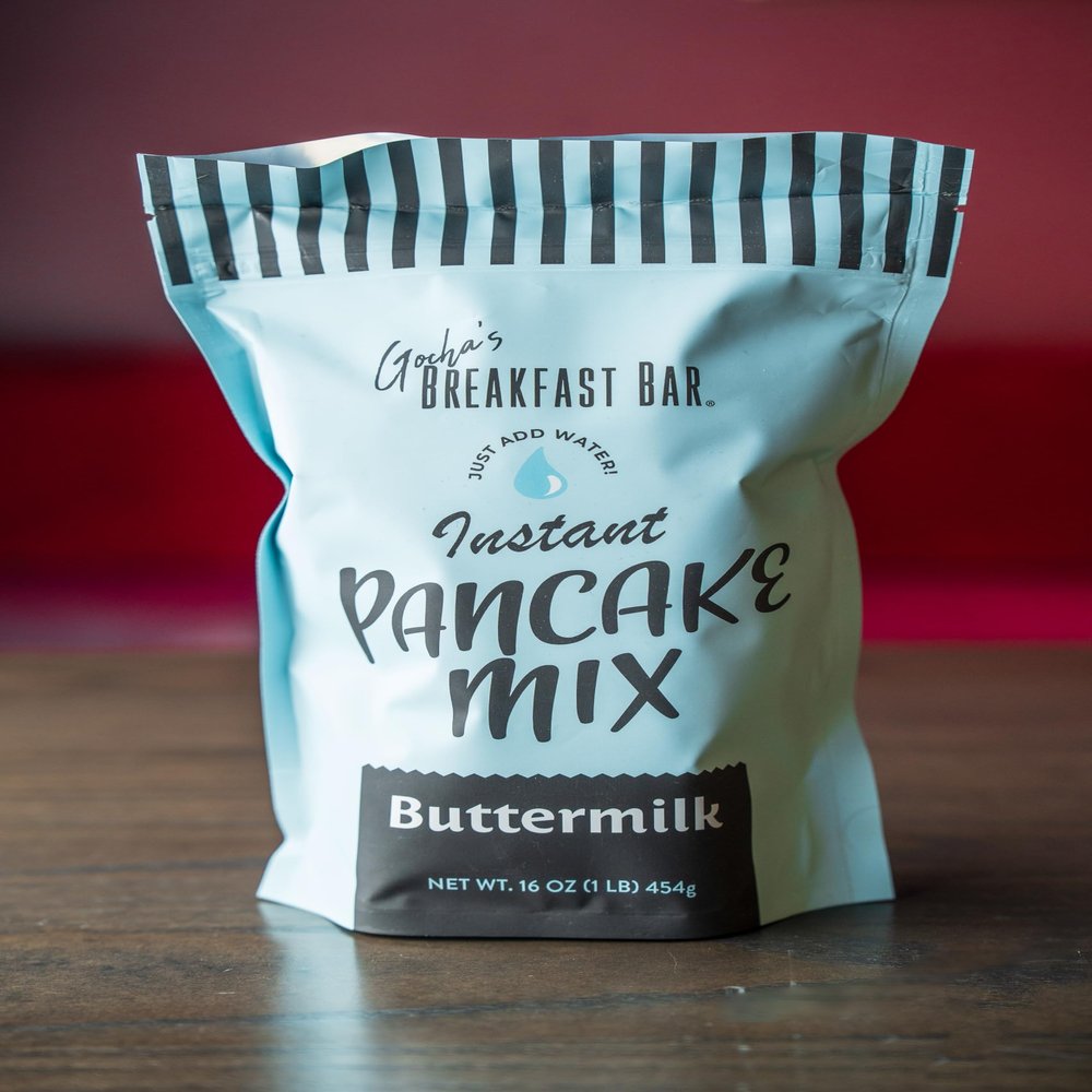 Gocha's Buttermilk Pancake Mix - Instant Mix for Fluffy, Homemade-Style Pancakes and Waffles with Premium Ingredients, Real Buttermilk Powder, and Natural Vanilla Flavor