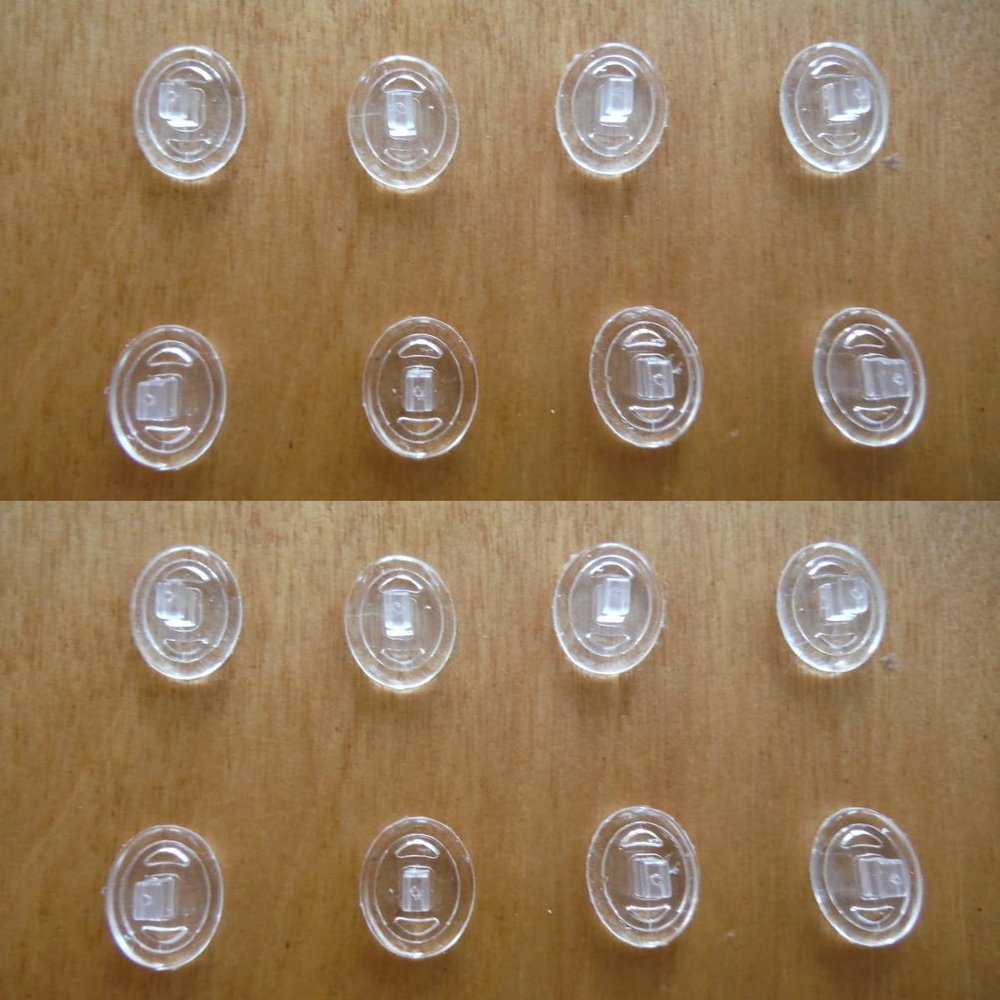 8 Pairs 16 Pcs Nose Pads Nose Pieces Replacement for Oakley Crosshair Inmate Half Wire Tightrope Maui Jim Kawika ..Push in Silicone Comfort Flexible Part of Sunglasses Eyeglasses Frame