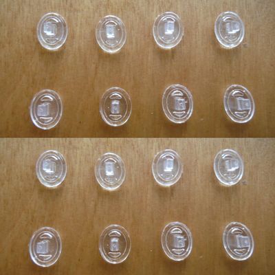 8 Pairs 16 Pcs Nose Pads Nose Pieces Replacement for Oakley Wiretap Crosshair Inmate Half Wire Tightrope Maui Jim Kawika ..Push in Silicone Comfort Flexible Part Sunglasses Eyeglasses
