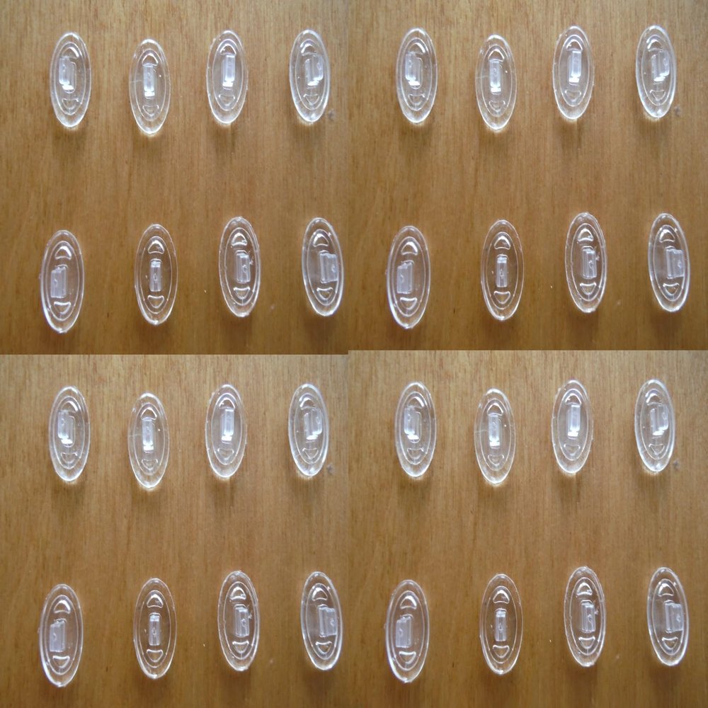 16 Pairs 32 Pcs Nose Pads Nose Pieces Replacement for Oakley Crosshair Inmate Half Wire Tightrope Maui Jim Kawika ..Push in Silicone Comfort Flexible Part of Sunglasses Eyeglasses Frame