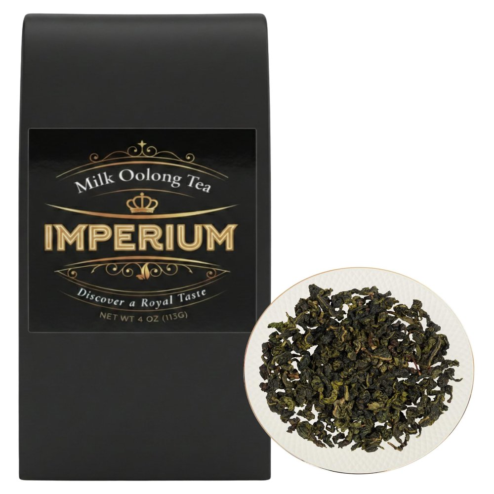 Imperium Milk Oolong Tea Loose Leaf (4oz), Hand-Picked Premium Chinese Oolong, Brews 100 Cups, Natural Beverage for Everyday Serenity, Velvety Smoothness and Creamy Undertones, Transcendent Taste