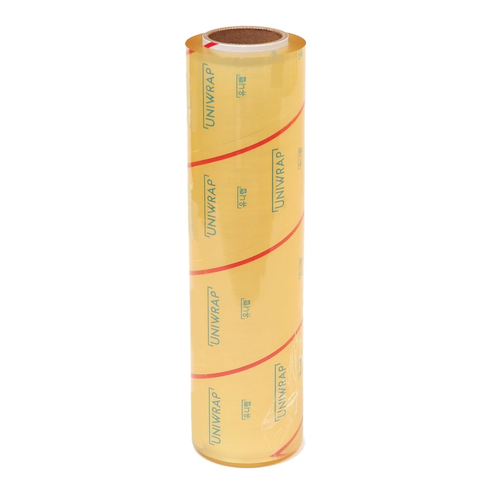 VisionTechShop Uniwrap 1 roll of Food wrapping Plastic Cling Meat Film for Manual & Automatic Overwrap, 13 micron, 18" x 3379', MADE IN KOREA